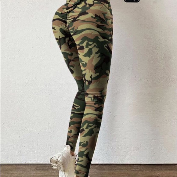 Camo High Tummy Control Butt Lift Yoga Pants Size 4/6 - Picture 4 of 4